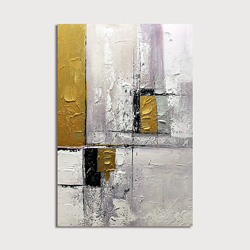 

Oil Painting Hand Painted Abstract Modern Stretched Canvas With Stretched Frame
