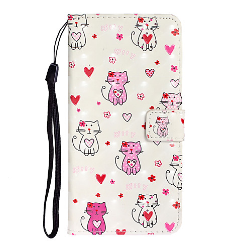 

Case For Xiaomi Redmi Note 7 / Redmi Note 8 Card Holder Full Body Cases Cat PU Leather