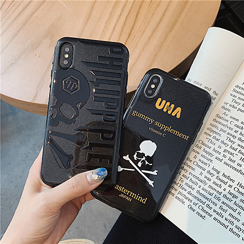 

Glitter Shine Skull TPU Case For Apple iPhone 11 Pro Max 8 Plus 7 Plus 6 Plus Max Pattern Back Cover