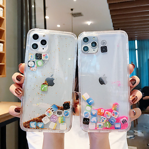

Case For Apple iPhone 11 / iPhone 11 Pro / iPhone 11 Pro Max Flowing Liquid / Transparent / Pattern Back Cover Geometric Pattern PC