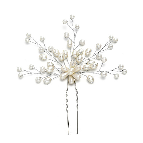 

Pearl / Alloy Hair Pin with Pearl 1 PC Wedding Headpiece