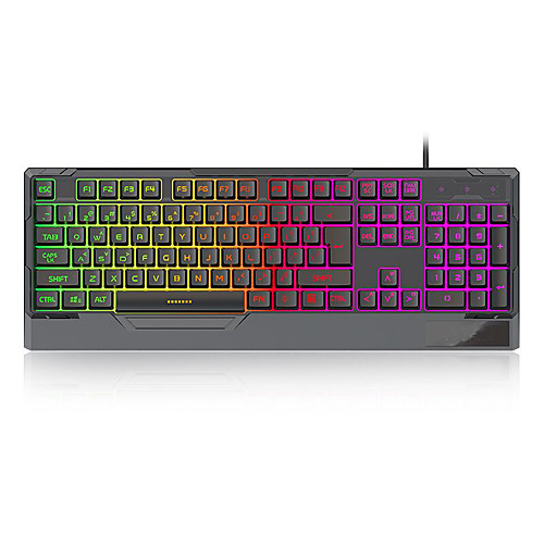 

BacKlit USB Wired LOL Gaming Keyboard Rainbow Illuminous Keys Gamers for Desktop Laptop