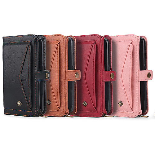 

Multifunction Wristband Leather Holster Case For Samsung Note 10 Plus 9 Wallet / Genuine Leather / Shockproof Solid Colored Cases
