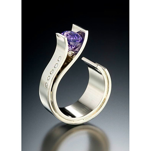 

Ring AAA Cubic Zirconia Silver Platinum Plated Sweet 1pc 6 7 8 9 10 / Women's / Daily