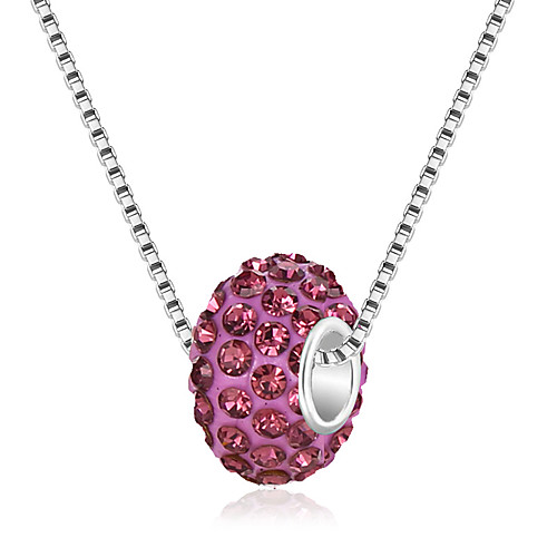 

Women's Pendant Necklace Necklace Classic Mini Fashion Modern Casual / Sporty Chrome Rose Gold Purple Red Light Green Dark Green 425 cm Necklace Jewelry 1pc For Street Gift Holiday Festival