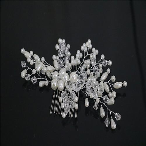 

Crystal / Imitation Pearl / Rhinestone Hair Combs with Imitation Pearl / Crystals / Rhinestones 1 Piece Wedding Headpiece