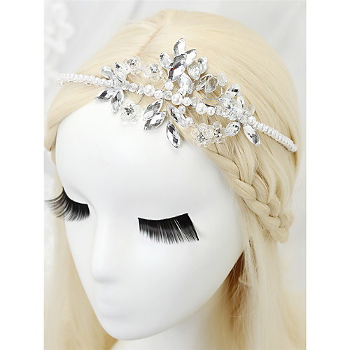 

Crystal / Imitation Pearl / Rhinestone Headbands with Imitation Pearl / Crystal / Rhinestone / Paillette 1 Piece Wedding Headpiece