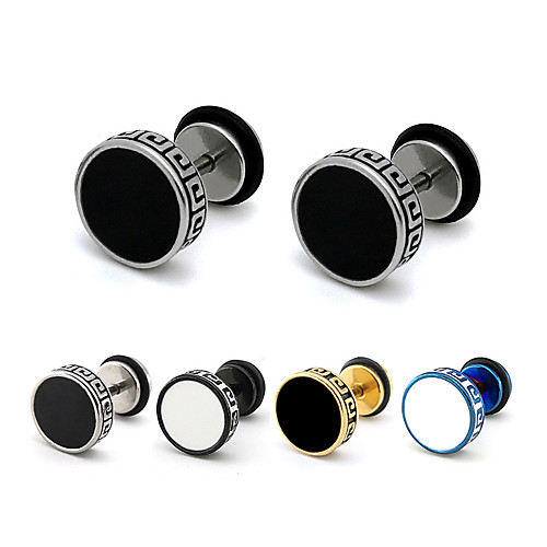 Men's Onyx Stud Earrings Classic Boyfriend flat back Charm Simple Cool Stainless Steel Earrings Jewelry Black / Golden / White For Party Office / Career Causal Daily
Men's Onyx Stud Earrings Classic Boyfriend flat back Charm Simple Cool Stainless Steel Earrings Jewelry Black / Golden / White For Party Office / Career Causal Daily