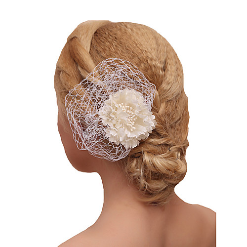 

Net / Fabrics Flowers with Floral 1 Piece Wedding Headpiece