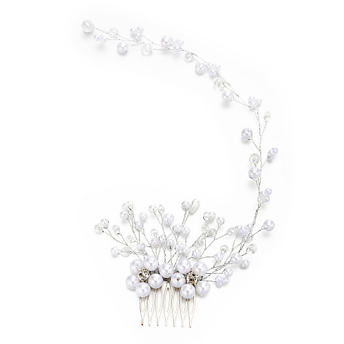 

Crystal / Imitation Pearl / Rhinestone Hair Combs with Crystal / Crystal / Rhinestone 1 PC Wedding Headpiece