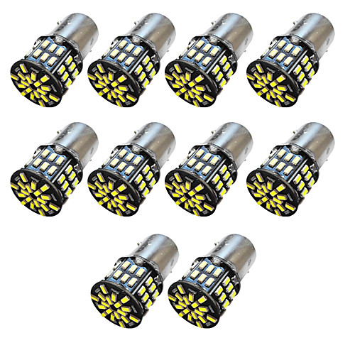 

10pcs 1156/1157/1142 Auto LED Bulbs 2 W SMD 3014 250 lm 54 LED Car Side Marker Reading Map Door Dome Lamp Interior License Plate Light White Warm White DC 12V
