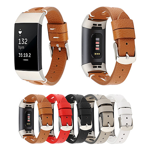 

Genuine Leather Strap For Fitbit Charge 3 Fashion Replacement Watch Band Wrist Bracelet For Women Men Leather For Fitbit Charge 3