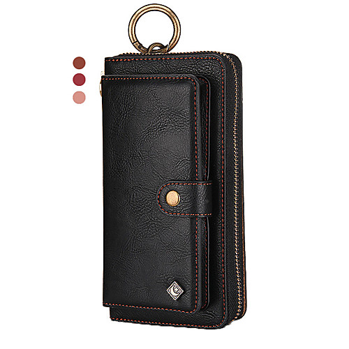

Multifunction Wristband Leather Holster Case For Samsung Galaxy S10 S9 Plus S8 Plus Wallet / Genuine Leather / Shockproof Solid Colored Cases