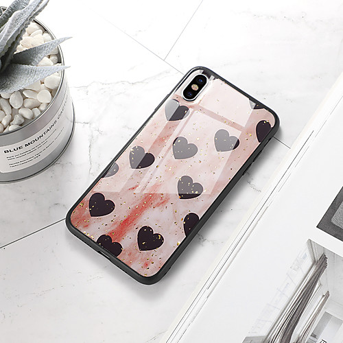 

Case For Apple iPhone XS / iPhone XR / iPhone XS Max Shockproof / Ultra-thin / Pattern Back Cover Tile / Heart / Geometric Pattern TPU