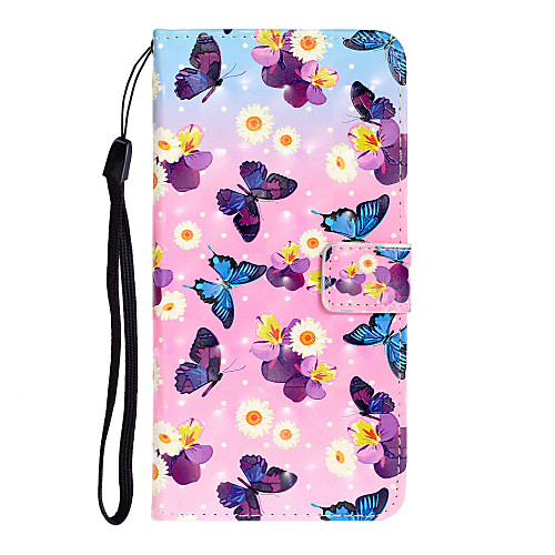 

Case For Samsung Galaxy S9 / S9 Plus / S8 Plus Wallet / Card Holder / Shockproof Full Body Cases Butterfly PU Leather