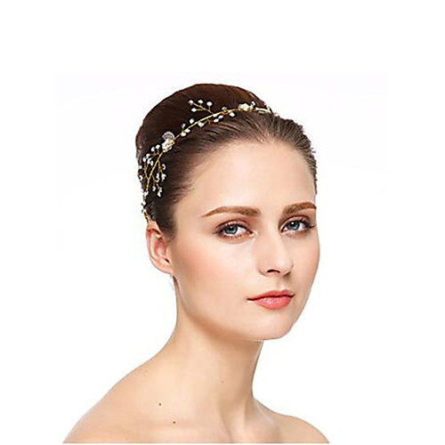 

Crystal / Rhinestone Headdress with Rhinestone / Crystal 1 Piece Wedding Headpiece