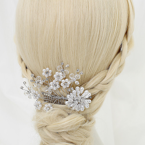 

Crystal / Imitation Pearl / Rhinestone Hair Combs with Rhinestone / Crystal / Imitation Pearl 1 Piece Wedding Headpiece