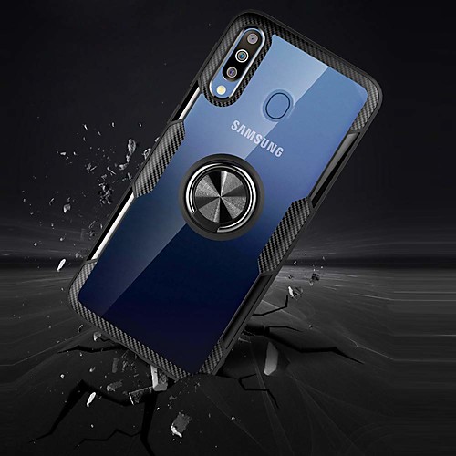 

Case For Samsung Galaxy Galaxy A10(2019) / Galaxy A30(2019) / Galaxy A50(2019) Shockproof / Ring Holder Back Cover Solid Colored TPU / PC / Metal