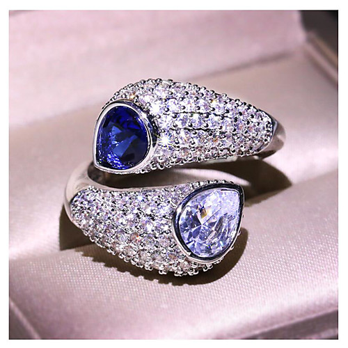 

Women's Ring 1pc Blue Brass Geometric Fashion Daily Holiday Jewelry Geometrical Star Cool