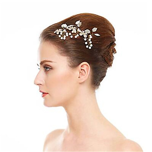 

Metalic / Imitation Pearl / Rhinestone Hair Pin with Rhinestone / Imitation Pearl 3 Pieces Wedding Headpiece