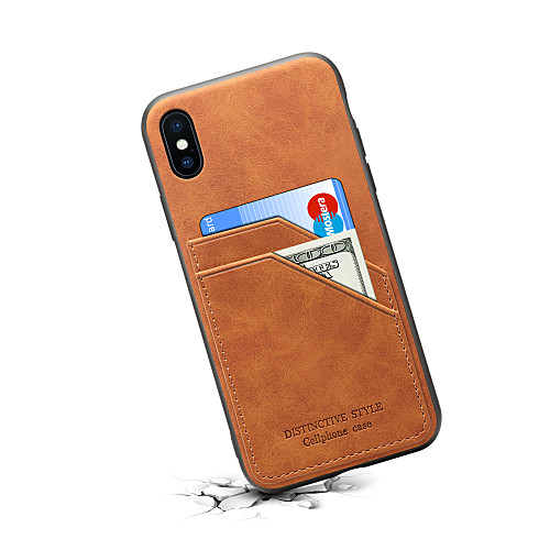 

Case For Apple iPhone 11 / iPhone 11 Pro / iPhone 11 Pro Max Card Holder Back Cover Solid Colored PU Leather / PC