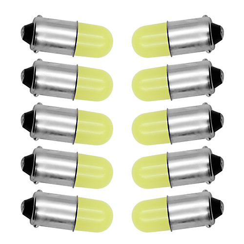 

10Pcs BA9S T4W 363 1895 233 super bright Round 3D COB LED Pure White Car License Plate Light Bulb Auto Lamp marker light DC 12V
