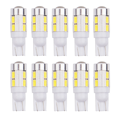 

4Pcs T10 LED W5W 168 194 10SMD Error Free T10 10LED Wedge Light Side Bulbs For Car Tail light Side Parking Dome Door Map light 12v