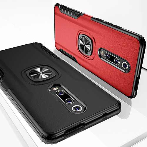 

Leather Armor Magnetic Ring Phone Case For Xiaomi 9T Pro K20 Pro Mi 9 SE Mi 8 Lite Mi 6X Mi Play Shockproof Hard PC Stand Cover For Redmi 6 Pro Note 7 Note 5 F1 Redmi 5 Plus Silicone Soft TPU Edge