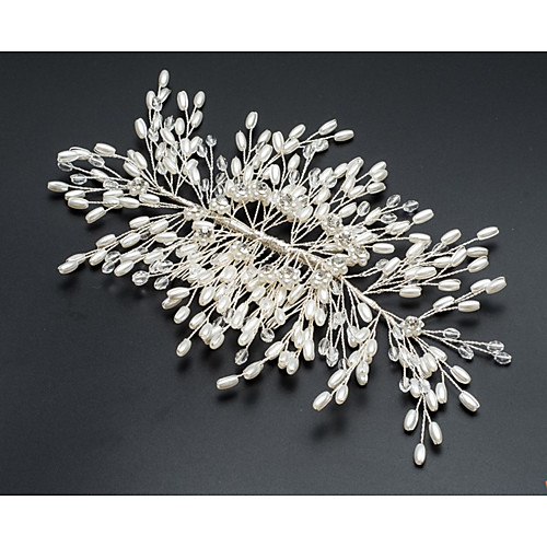 

Crystal / Imitation Pearl / Rhinestone Hair Combs with Crystal / Imitation Pearl / Crystals / Rhinestones 1 Piece Wedding Headpiece
