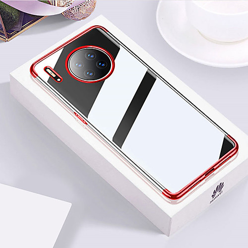 

Luxury Plating Transparent Soft TPU Case Huawei Mate 30 Pro Mate 30 Lite Mate 20 Pro Mate 20X Mate 20 Lite P30 Pro P30 Lite P20 Pro P20 Lite Honor 10 Lite P Smart 2019 Clear Cover