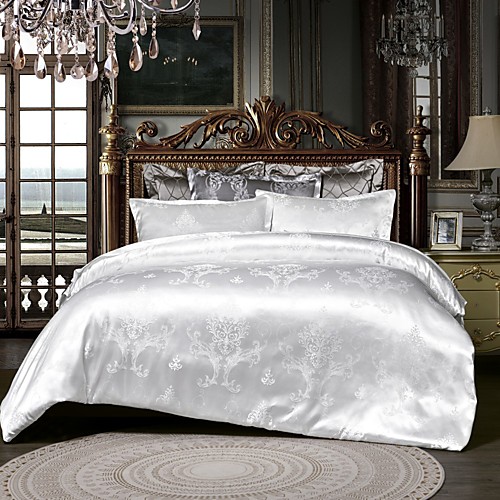 

Duvet Cover Sets luxurious Jacquard 3pcs Bedding Set With Pillowcase Bed Linen Sheet Single Double Queen King Size
