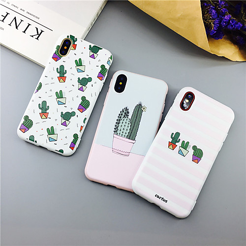 

Cactus Plant TPU Case For Apple iPhone 11 Pro Max 8 Plus 7 Plus 6 Plus Max Pattern Back Cover