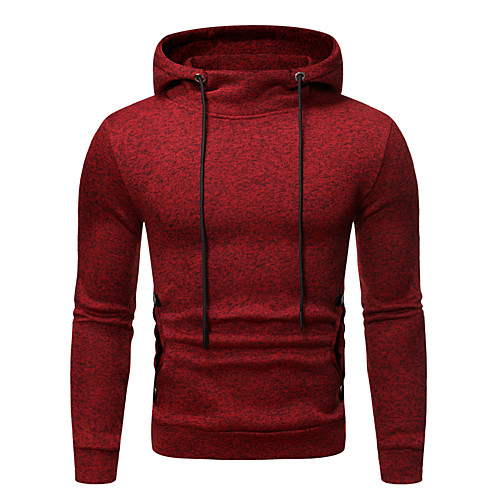 

Men's Pullover Hoodie Sweatshirt Graphic Hooded Casual Hoodies Sweatshirts Long Sleeve Light gray Dark Gray Red