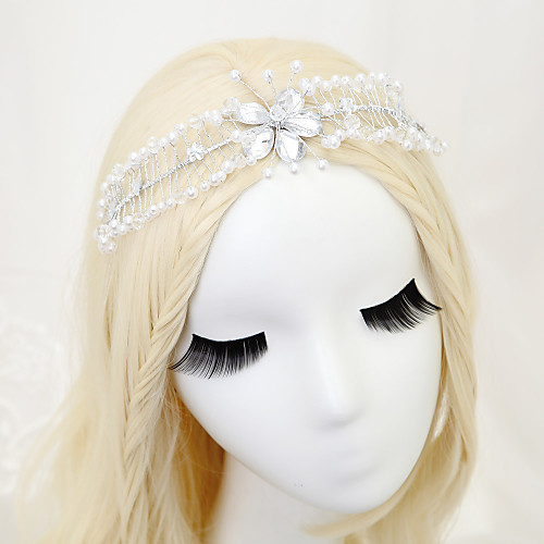 

Crystal / Imitation Pearl / Paillette Headdress with Crystal / Imitation Pearl / Paillette 1 Piece Wedding Headpiece