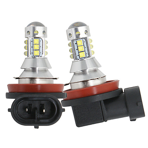 

2pcs/lot Car H8 H11 led 16SMD LED with cree chips Fog Lamp 80W 16LED Tail Lights DRL fog Light Bulb 12-24v