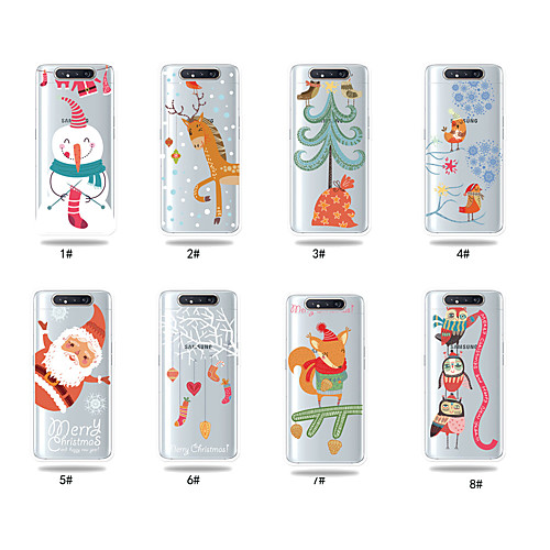 

Case For Samsung Galaxy Samsung Galaxy A40(2019) / Samsung Galaxy A70(2019) / Samsung Galaxy A10 Transparent / Pattern Back Cover Christmas TPU