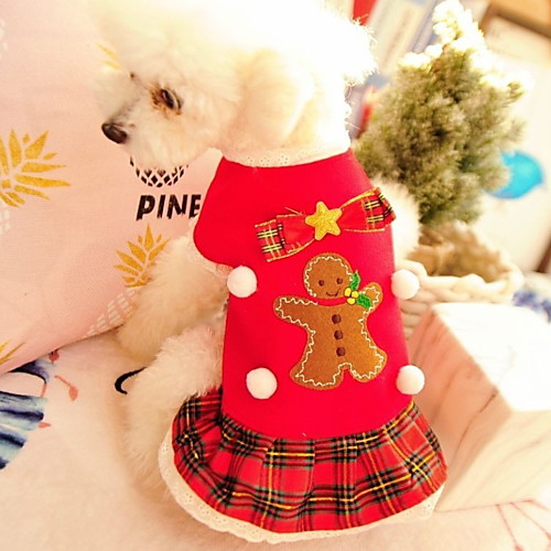 

Dog Cat Pets Costume Bandanas & Hats Dog Scarf Plaid / Check Christmas Cosplay Christmas Winter Dog Clothes Puppy Clothes Dog Outfits Red Costume for Girl and Boy Dog Polyster XS S M L XL