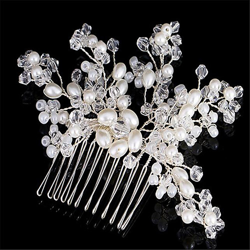 

Crystal / Imitation Pearl / Alloy Hair Combs with Crystal / Imitation Pearl 1 Piece Wedding Headpiece