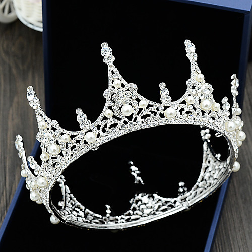 

Rhinestone / Alloy Tiaras with Rhinestone / Pearl 1 Piece Wedding Headpiece