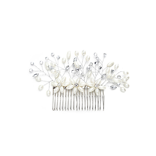 

Imitation Pearl / Rhinestone Hair Combs with Rhinestone / Imitation Pearl 1 Piece Wedding Headpiece