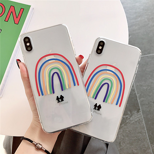 

Case For Apple iPhone XS / iPhone XR / iPhone XS Max Transparent / Pattern Back Cover Lines / Waves TPU