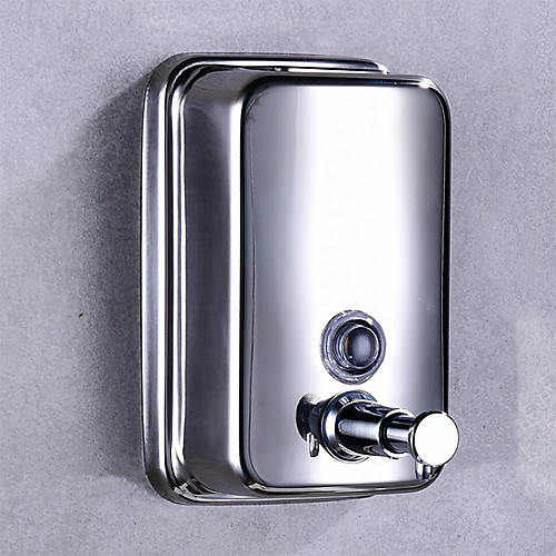 

Soap Dispenser for Bathroom Hand Sanitizer Bottle Press Stainless steel 500 ml Black and Silvery 1pc
