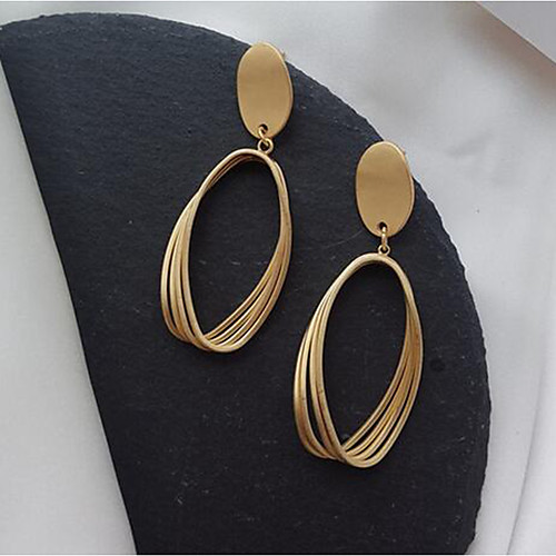 

Women's Drop Earrings Crossover Donuts Earrings Jewelry Gold For Daily 1 Pair