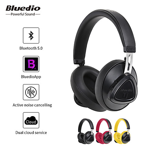 

Bluedio TMS Wireless Active Noise Cancelling Headphone with Microphone Monitor Studio Bluetooth Headset Voice Control for Music and Phones