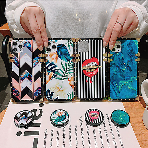 

Phone Case For Samsung Galaxy Back Cover S9 S9 Plus S8 Plus S8 Note 9 Note 8 S10 S10 Galaxy Note 10 Note 10 Shockproof with Stand Pattern Lines / Waves Flower / Floral Marble Acrylic