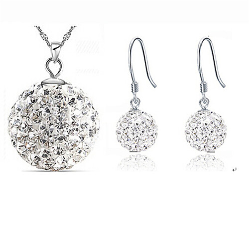 

Women's Drop Earrings Pendant Necklace 3D Precious Unique Design Fashion Silver Plated Earrings Jewelry Silver For Party Daily Street Holiday 1 set