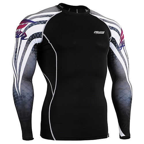 

21Grams Men's Long Sleeve Cycling Jersey Winter Fleece Spandex Polyester BlackWhite Solid Color Bike Jersey Padded Shorts / Chamois Top Mountain Bike MTB Road Bike Cycling UV Resistant Quick Dry
