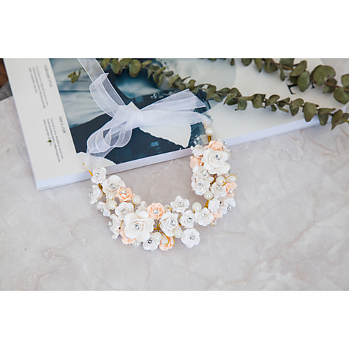 

Other Material / Imitation Pearl / Rhinestone Headdress with Rhinestone / Imitation Pearl 1 Piece Wedding Headpiece