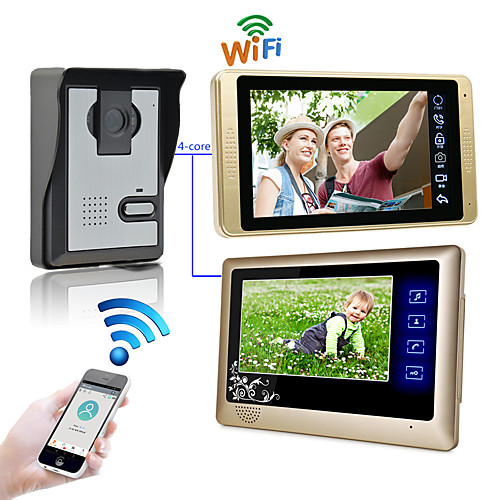 

Wired & Wireless 7 inch Hands-free 1024600 Pixel One to One video doorphone