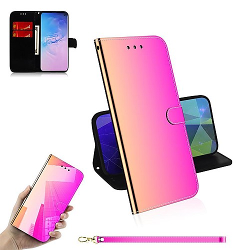 

Case For Samsung Galaxy Galaxy A10(2019) / Galaxy A30(2019) / Galaxy A50(2019) Wallet / with Stand / Mirror Full Body Cases Color Gradient / Solid Colored PU Leather